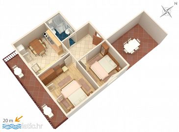 Apartment A-1001-c - Apartments Pisak (Omiš) - 1001