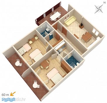 Apartment A-1004-c - Apartments Pisak (Omiš) - 1004