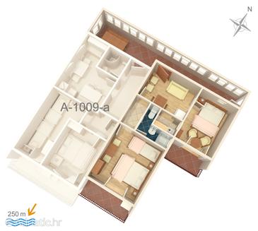 Apartment A-1009-b - Apartments Pisak (Omiš) - 1009