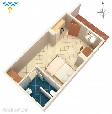 Studio flat AS-10126-a - Apartments Drače (Pelješac) - 10126