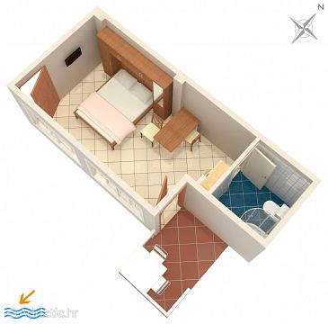 Studio flat AS-1049-a - Apartments Stanići (Omiš) - 1049