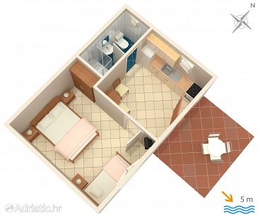 Apartman A-108-b - Apartmanok Uvala Lozna (Hvar) - 108