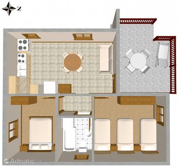 Apartment A-1111-a - Apartments Okrug Gornji (Čiovo) - 1111