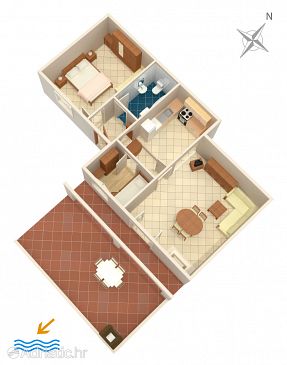 Apartment A-1153-a - Apartments Rukavac (Vis) - 1153