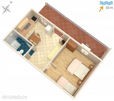 Apartment A-118-b - Apartments Mudri Dolac (Hvar) - 118