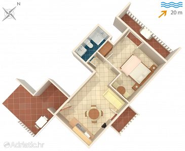 Apartment A-2018-b - Apartments Supetarska Draga - Donja (Rab) - 2018