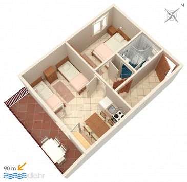 Apartment A-2076-a - Apartments Rastići (Čiovo) - 2076