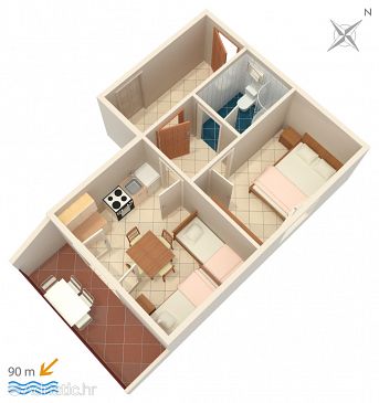 Apartment A-2076-b - Apartments Rastići (Čiovo) - 2076