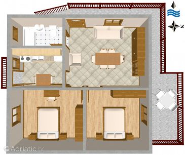 Apartment A-2082-a - Apartments Seget Vranjica (Trogir) - 2082