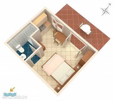 Studio flat AS-2125-a - Apartments Zaton Veliki (Dubrovnik) - 2125