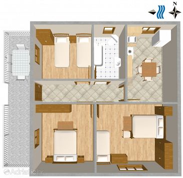 Plan Banjole, Plan u smještaju tipa apartment, WIFI.