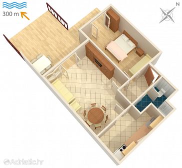 Apartment A-2386-a - Apartments and Rooms Dramalj (Crikvenica) - 2386