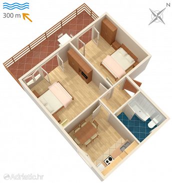 Apartment A-2386-c - Apartments and Rooms Dramalj (Crikvenica) - 2386