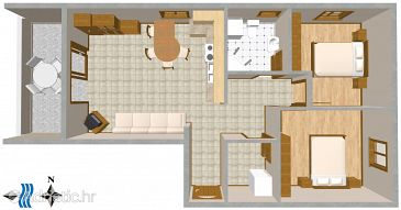 Apartment A-2396-a - Apartments Njivice (Krk) - 2396