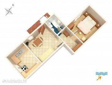 Apartment A-2492-a - Apartments Mali Lošinj (Lošinj) - 2492