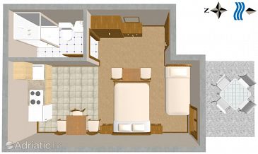 Studio flat AS-250-b - Apartments and Rooms Trpanj (Pelješac) - 250
