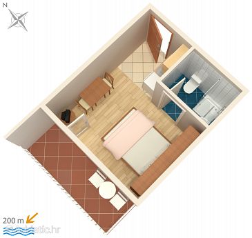 Studio flat AS-2599-b - Apartments Makarska (Makarska) - 2599