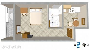 Studio flat AS-2622-b - Apartments Igrane (Makarska) - 2622