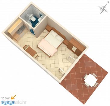 Studio flat AS-2672-b - Apartments Makarska (Makarska) - 2672