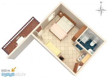 Studio flat AS-2692-f - Apartments Makarska (Makarska) - 2692