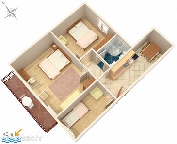 Apartment A-2695-a - Apartments Podaca (Makarska) - 2695