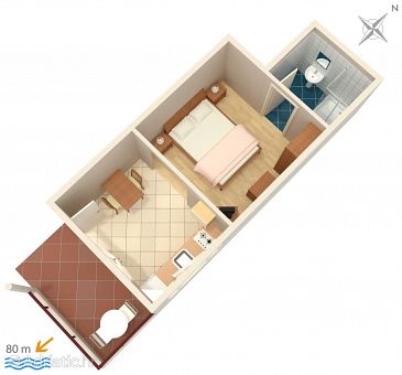 Studio flat AS-2701-b - Apartments Makarska (Makarska) - 2701