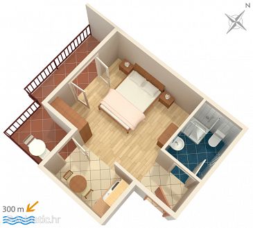 Studio flat AS-2717-a - Apartments and Rooms Brela (Makarska) - 2717