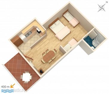 Studio flat AS-2760-a - Apartments Omiš (Omiš) - 2760