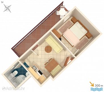 Apartment A-2818-d - Apartments Stanići (Omiš) - 2818