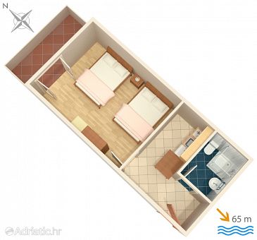 Plan Lokva Rogoznica, Plan u smještaju tipa apartment, WIFI.