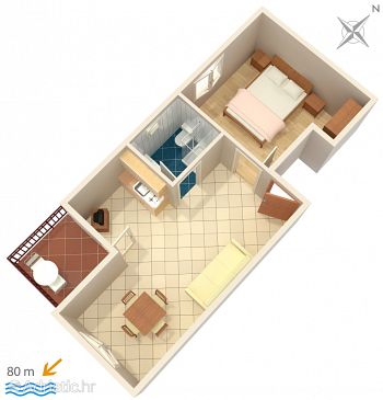 Apartment A-2974-b - Apartments Lokva Rogoznica (Omiš) - 2974