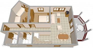Plan Opatija, Plan u smještaju tipa apartment, WIFI.