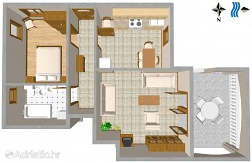 Apartment A-3025-b - Apartments Duga Luka (Prtlog) (Labin) - 3025