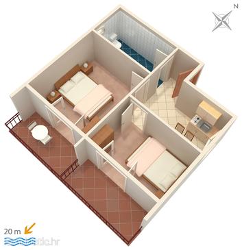 Apartment A-303-d - Apartments Drvenik Donja vala (Makarska) - 303