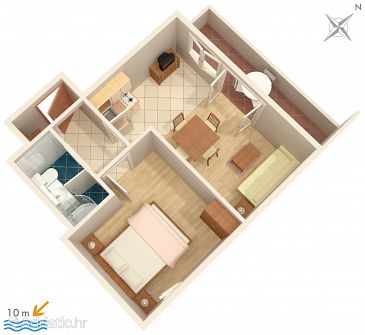 Apartment A-3073-b - Apartments and Rooms Vinišće (Trogir) - 3073