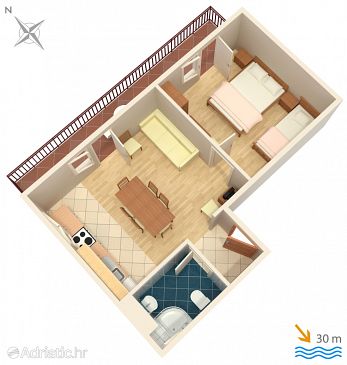 Apartment A-311-c - Apartments Igrane (Makarska) - 311