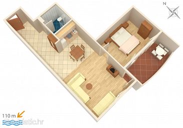 Apartment A-3162-d - Apartments Trpanj (Pelješac) - 3162