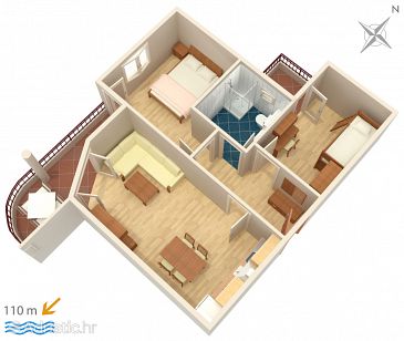 Apartment A-3193-l - Apartments Tučepi (Makarska) - 3193