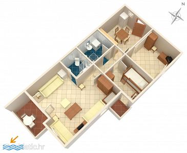 Apartment A-3321-a - Apartments Košljun (Pag) - 3321