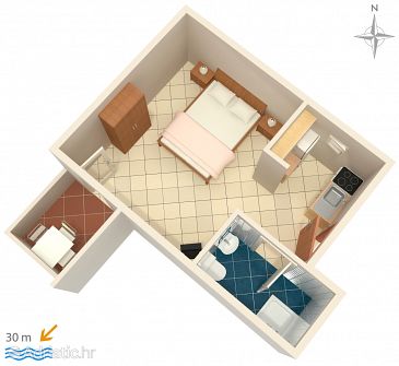 Studio flat AS-4065-a - Apartments and Rooms Zubovići (Pag) - 4065