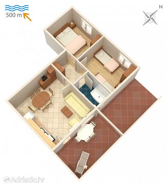 Apartment A-407-a - Apartments Njivice (Krk) - 407