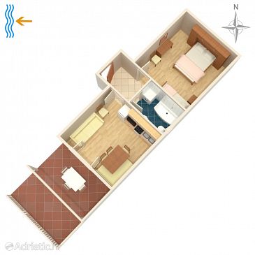 Apartment A-4116-a - Apartments Metajna (Pag) - 4116
