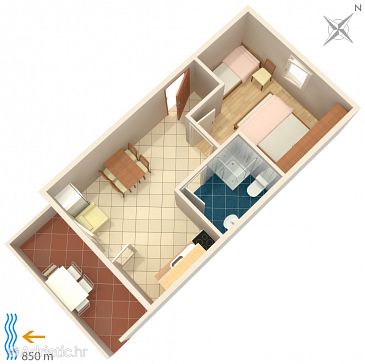 Apartment A-4117-d - Apartments Metajna (Pag) - 4117