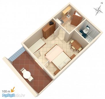Apartment A-4130-g - Apartments Zubovići (Pag) - 4130
