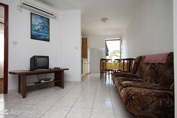 Living room Novalja, Living room u smještaju tipa apartment, dostupna klima, dopusteni kucni ljubimci i WIFI.