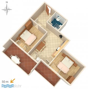 Apartment A-4146-d - Apartments Stara Novalja (Pag) - 4146