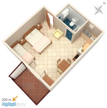 Studio flat AS-4211-a - Apartments Tribunj (Vodice) - 4211