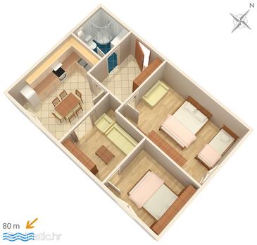Plan Zablaće, Plan u smještaju tipa apartment, dopusteni kucni ljubimci i WIFI.