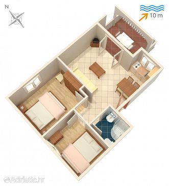 Plan Rogoznica, Plan u smještaju tipa apartment, WIFI.