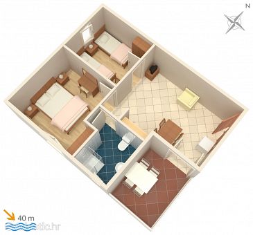 Plan Sevid, Plan u smještaju tipa apartment, WIFI.